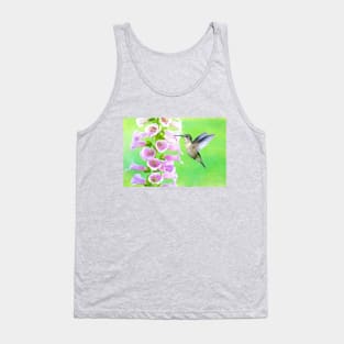 Hummingbird and Foxglove Tank Top